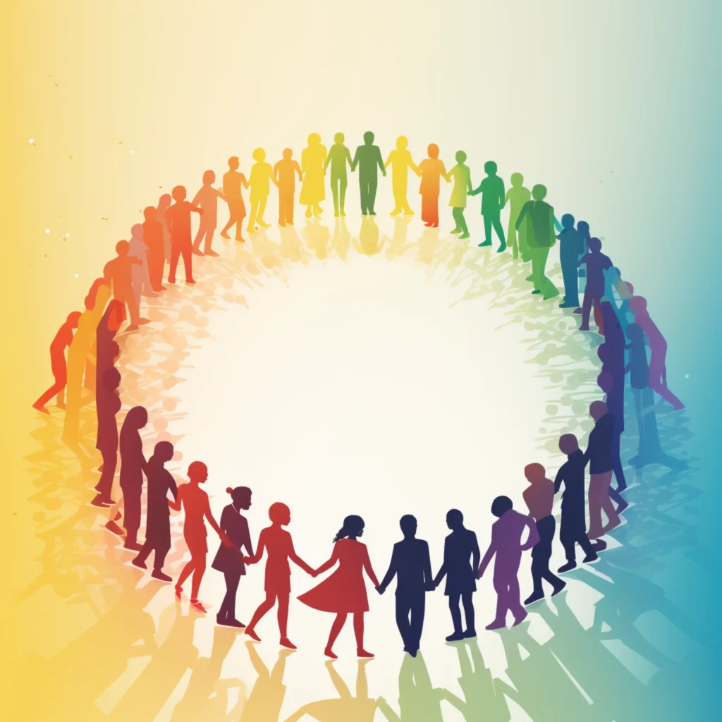 Colores, personas unidas